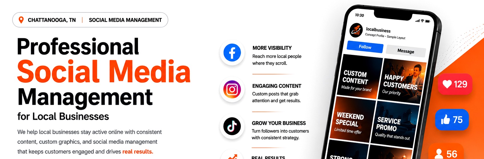 Professional social media management for local businesses by Ryotek Media Solutions